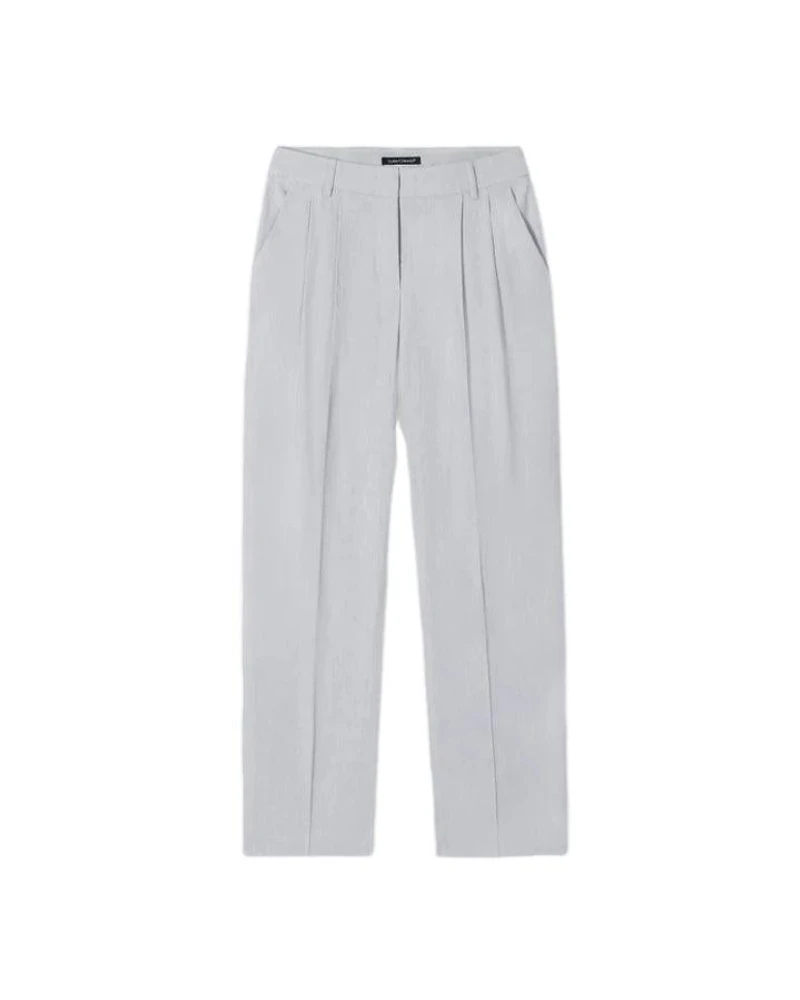 Luisa Cerano Stretch Linen Pleated Tapered Pant