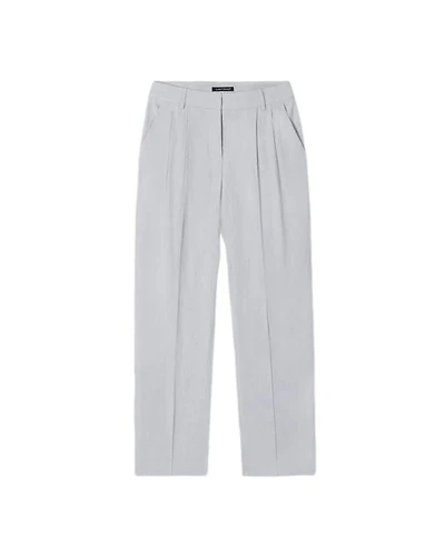 Luisa Cerano Stretch Linen Pleated Tapered Pant
