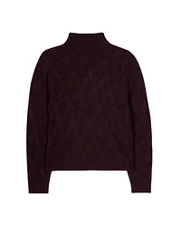 Luisa Cerano Chunky Cable Knit Alpaca Blend Sweater