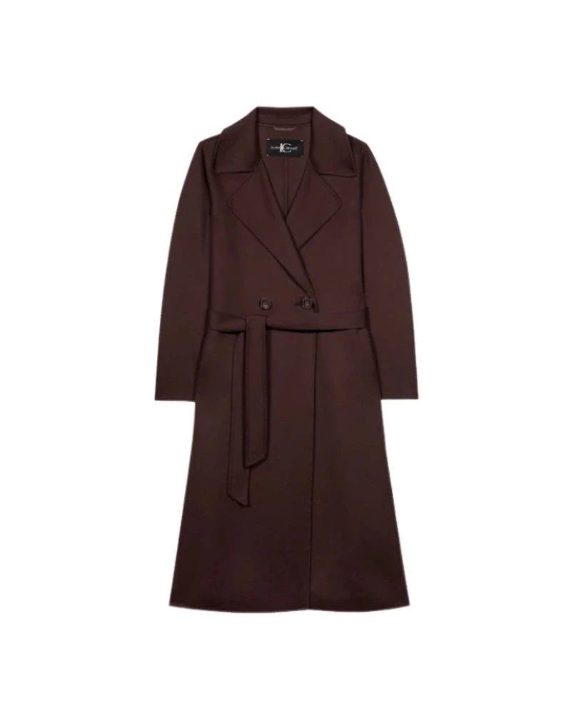 Luisa Cerano Double Face Wool Coat With Belt
