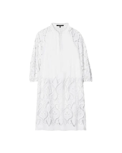 Luisa Cerano Eyelet Embroidery Dress