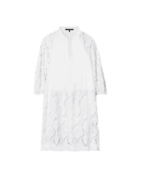 Luisa Cerano Eyelet Embroidery Dress