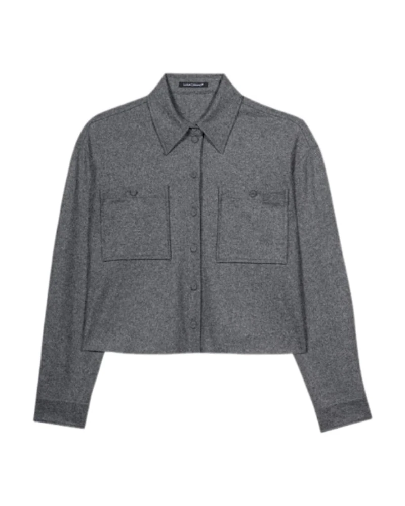 Luisa Cerano Felted Wool Shirt Jacket
