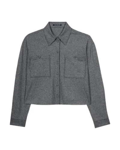 Luisa Cerano Felted Wool Shirt Jacket