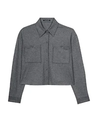 Luisa Cerano Felted Wool Shirt Jacket
