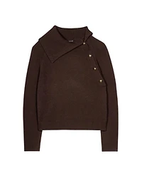 Luisa Cerano Knit Button Neck Sweater