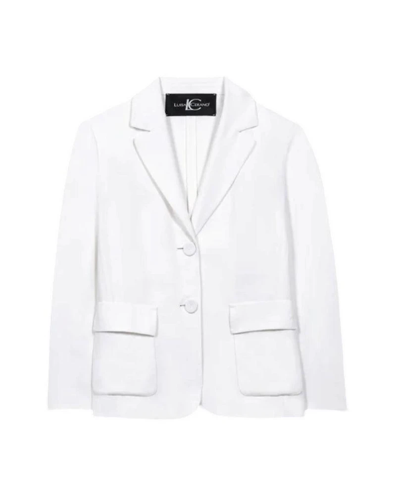 Luisa Cerano Linen Blend Two Button Blazer