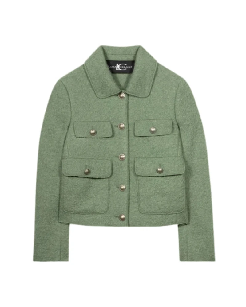 Luisa Cerano Short Boiled Wool Jacket