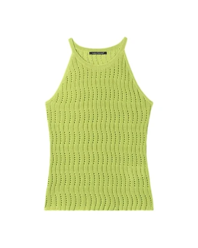 Luisa Cerano Zig Zag Knit Halter Top