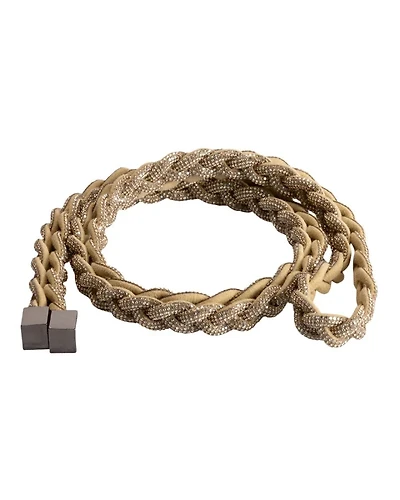 Luisa Cerano Rhinestone Braided Belt