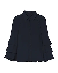 Luisa Cerano Ruffled Sleeve Blouse