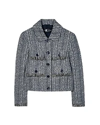 Luisa Cerano Herringbone Tweed Jacket