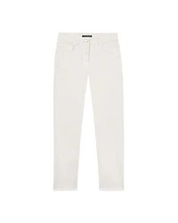 Luisa Cerano Cream Brushed Cotton Ankle Pant