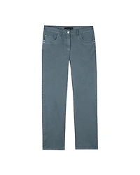 Luisa Cerano Brushed Cotton Pant With Raw Hem