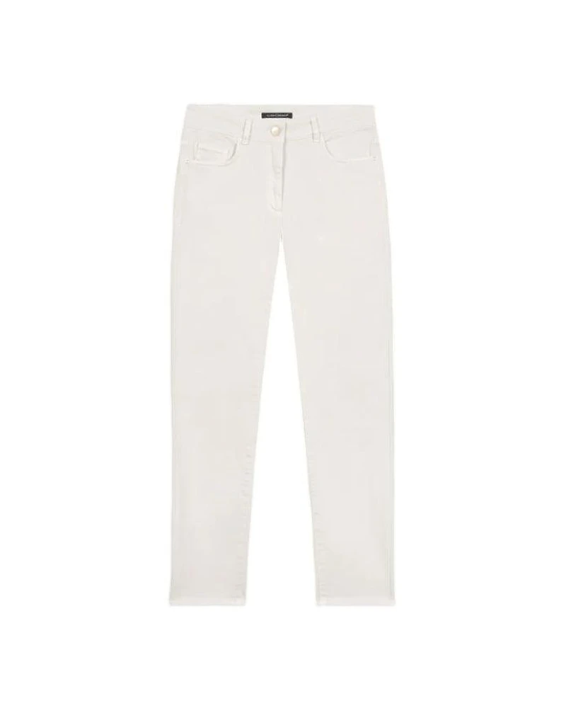 Luisa Cerano Cream Brushed Cotton Pant
