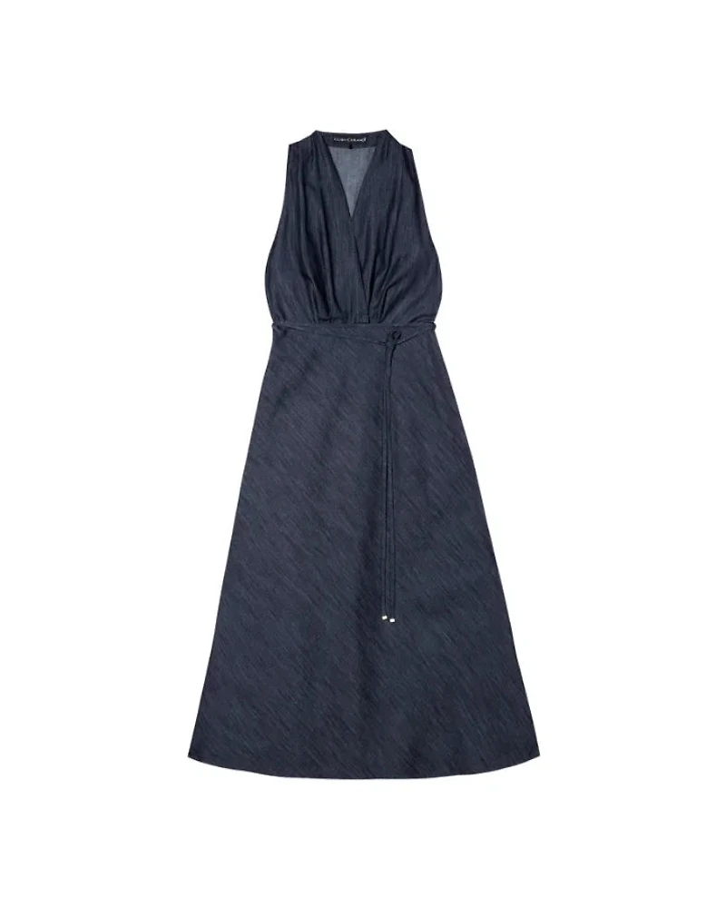 Luisa Cerano Denim Halter Dress