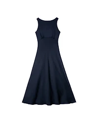 Luisa Cerano Crushed Satin Midi Dress