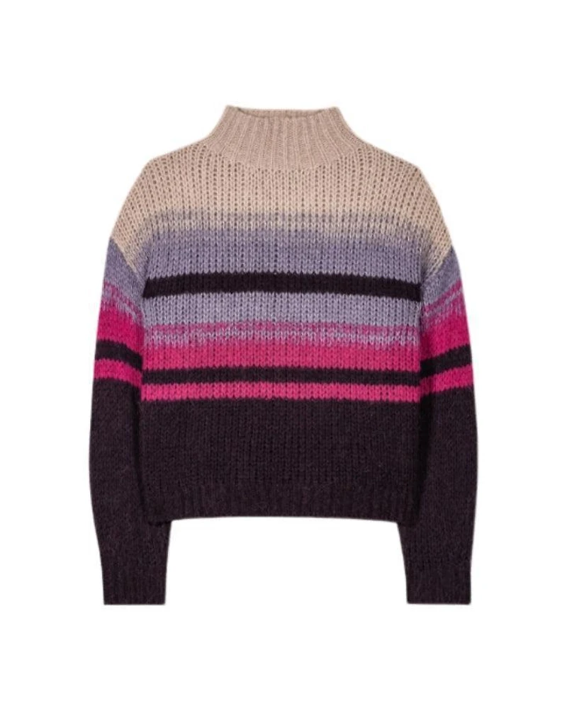 Luisa Cerano Fancy Stripe Alpaca Sweater
