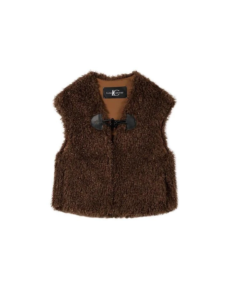 Luisa Cerano Faux Fur Vest With Toggle
