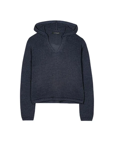 Luisa Cerano Linen Blend Knit Hoodie