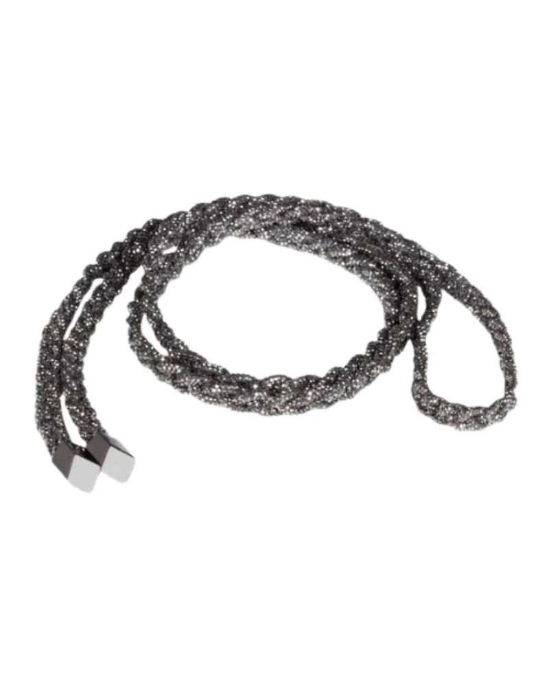 Luisa Cerano Metallic Braided Belt