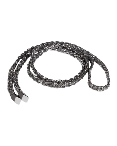 Luisa Cerano Metallic Braided Belt