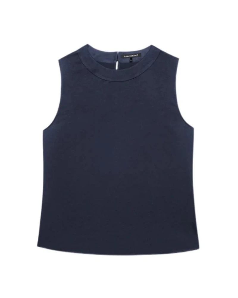 Luisa Cerano Flowing Satin Sleeveless Top