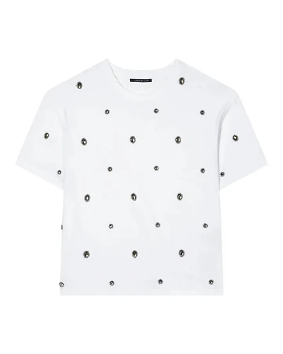 Luisa Cerano Knit Tee With Jewels