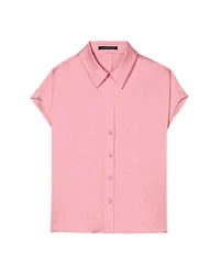 Luisa Cerano Silk Cap Sleeve Blouse