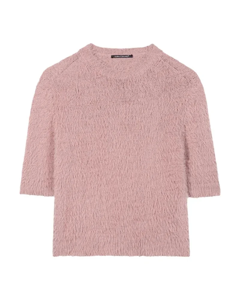 Luisa Cerano Half Sleeve Hairy Sweater