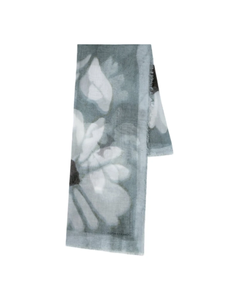 Luisa Cerano Enlarged Floral Print Scarf