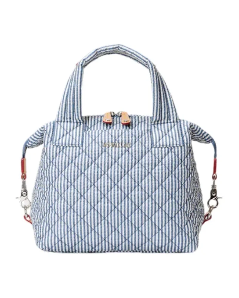 MZ Wallace Seersucker Small Sutton Deluxe Bag