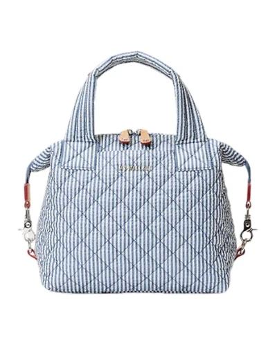MZ Wallace Seersucker Small Sutton Deluxe Bag