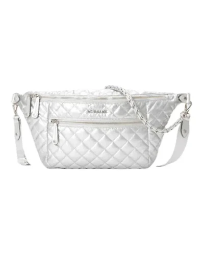 MZ Wallace Crosby Sling Bag Silver