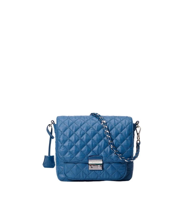 MZ Wallace French Blue Medium Crosby Lock Crossbody Bag
