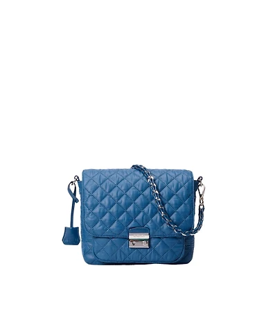 MZ Wallace French Blue Medium Crosby Lock Crossbody Bag