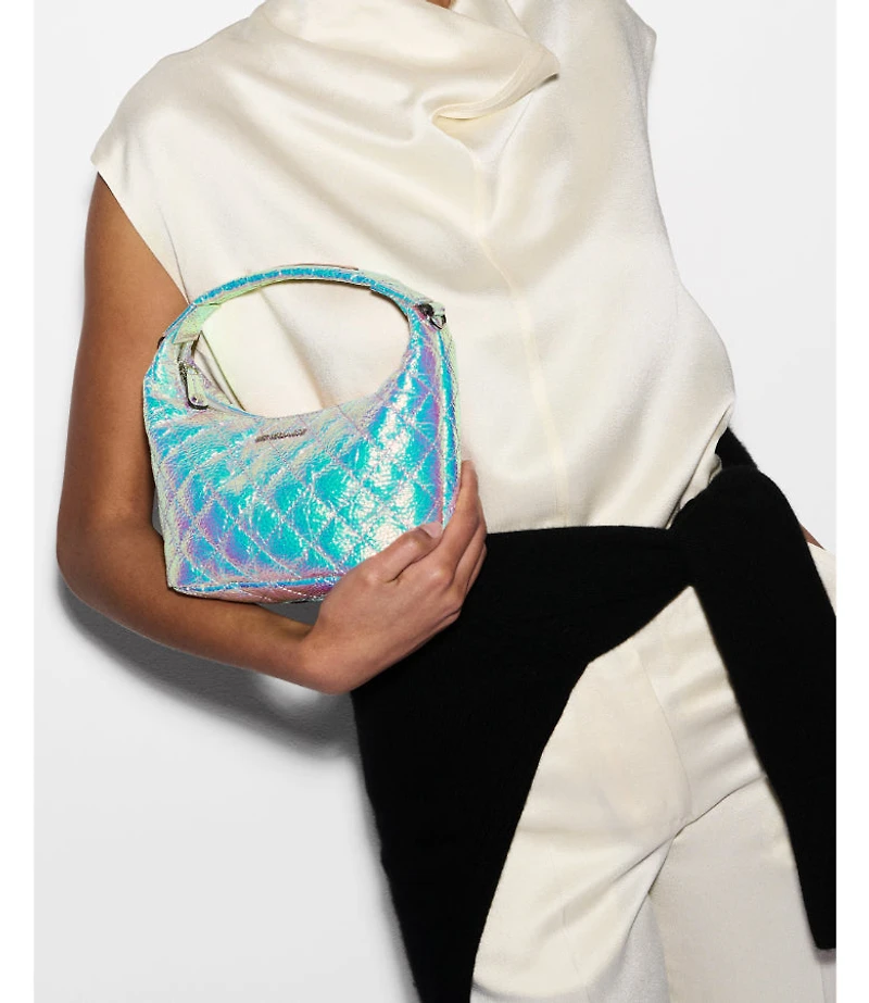 MZ Wallace Opal Leather Mini Hobo Bag
