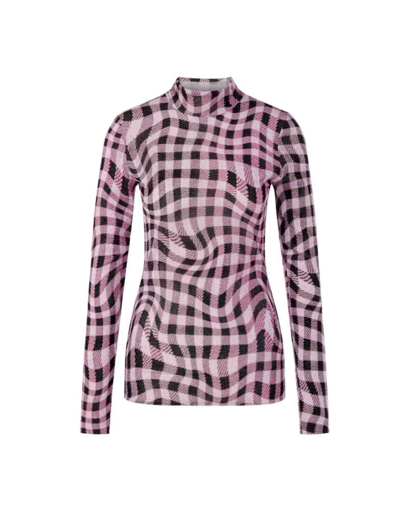 Marc Cain Unique Check Print Turtleneck