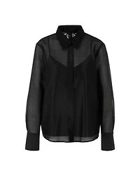 Marc Cain Organza Blouse With Beaded Collar