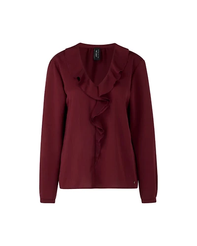 Marc Cain Ruffle Front Long Sleeve Blouse