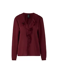 Marc Cain Ruffle Front Long Sleeve Blouse