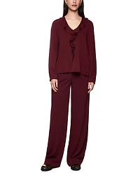 Marc Cain Ruffle Front Long Sleeve Blouse