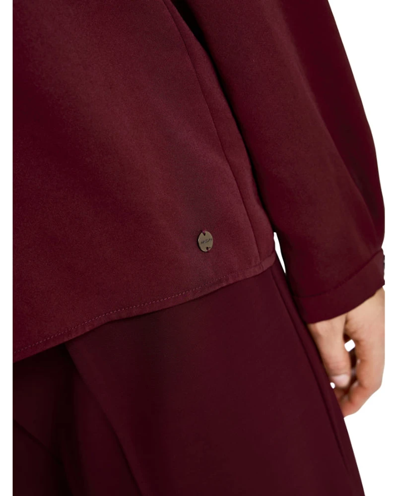 Marc Cain Ruffle Front Long Sleeve Blouse