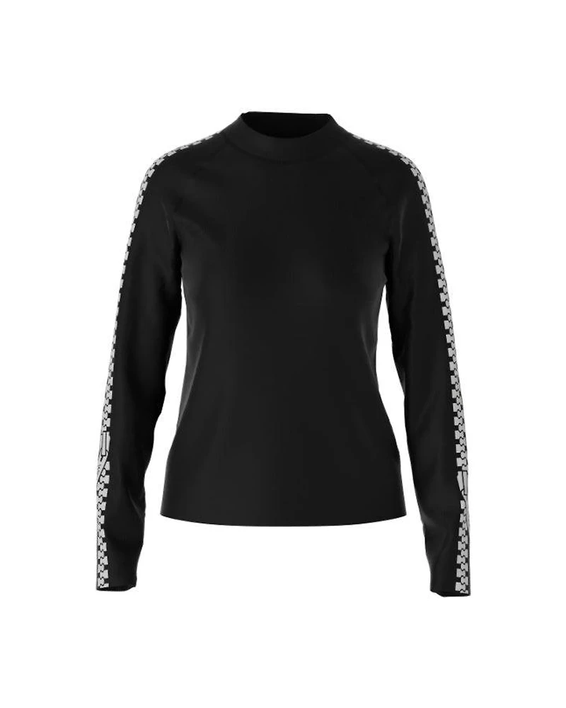 Marc Cain Zipper Print Pullover