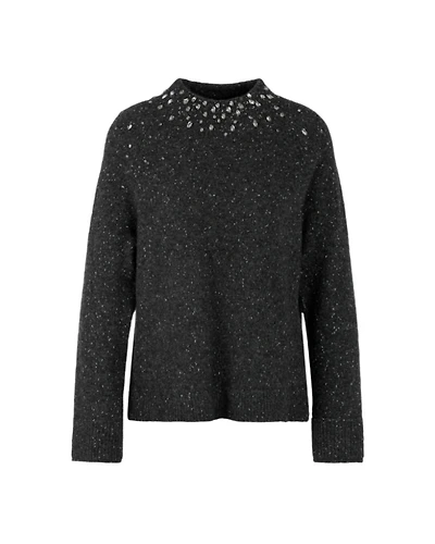 Marc Cain Alpaca Blend Rhinestone Detail Sweater