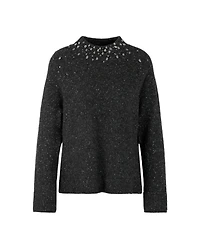 Marc Cain Alpaca Blend Rhinestone Detail Sweater