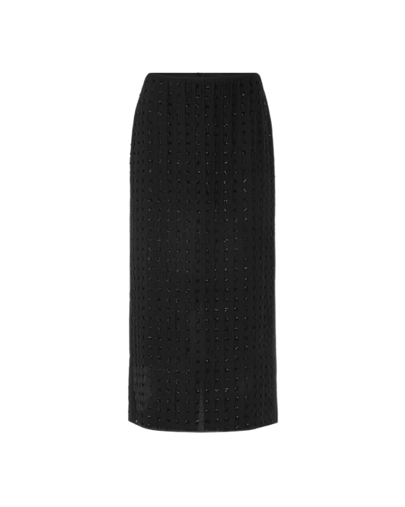Marc Cain Tiny Beaded Sparkle Pattern Pencil Skirt