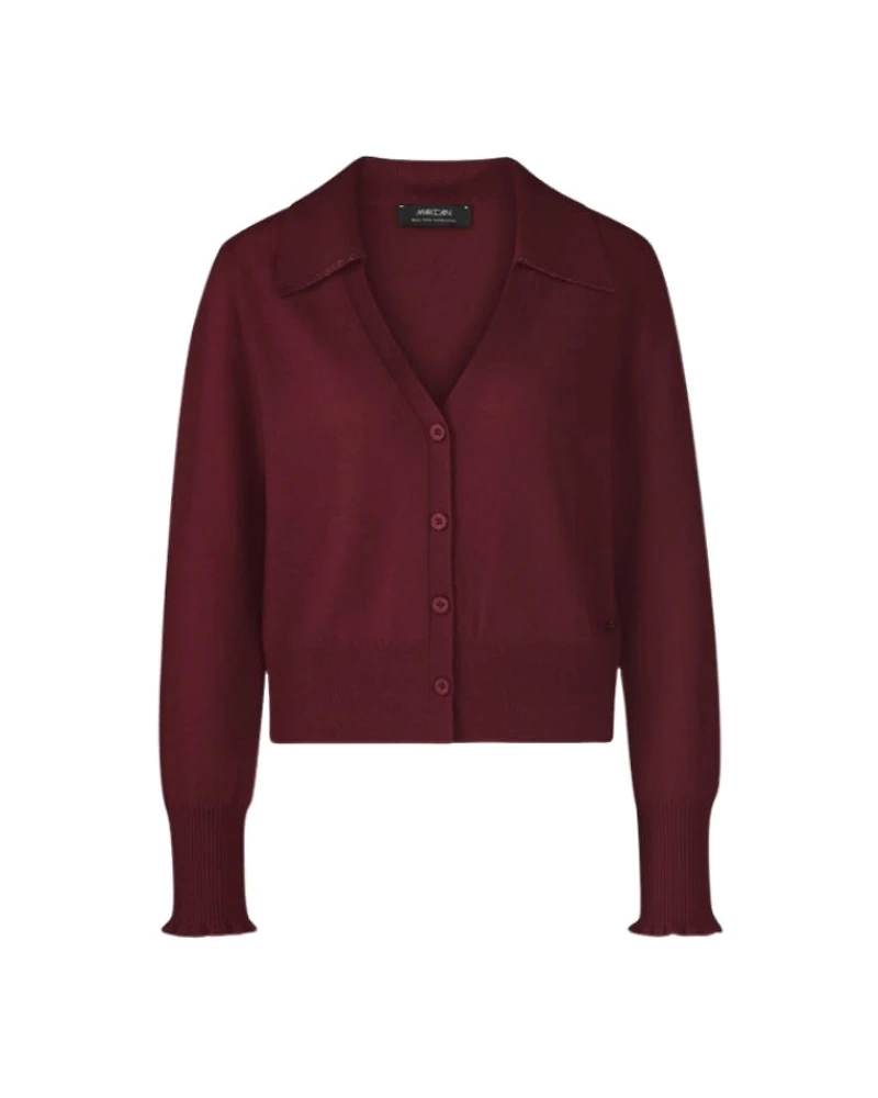 Marc Cain Cropped V-Neck Cashmere Cardigan