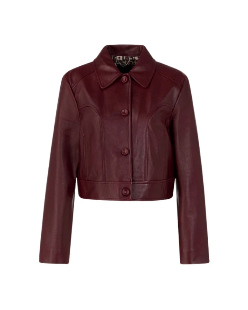 Marc Cain Fitted Short Leather Jacket