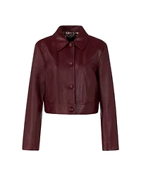 Marc Cain Fitted Short Leather Jacket